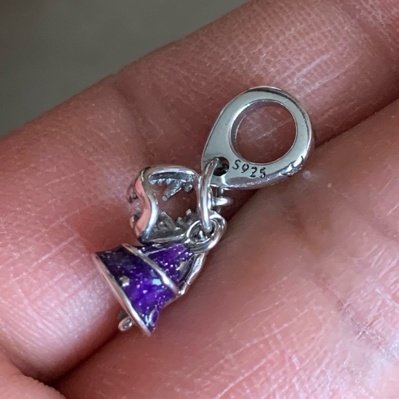 NWOT Halloween Vampire Witch Hat Skeleton Skull Dangle Charm Sterling Silver 925 - Picture 10 of 10